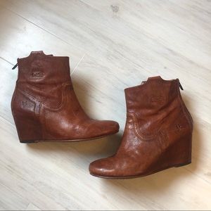 Frye Wedge Booties